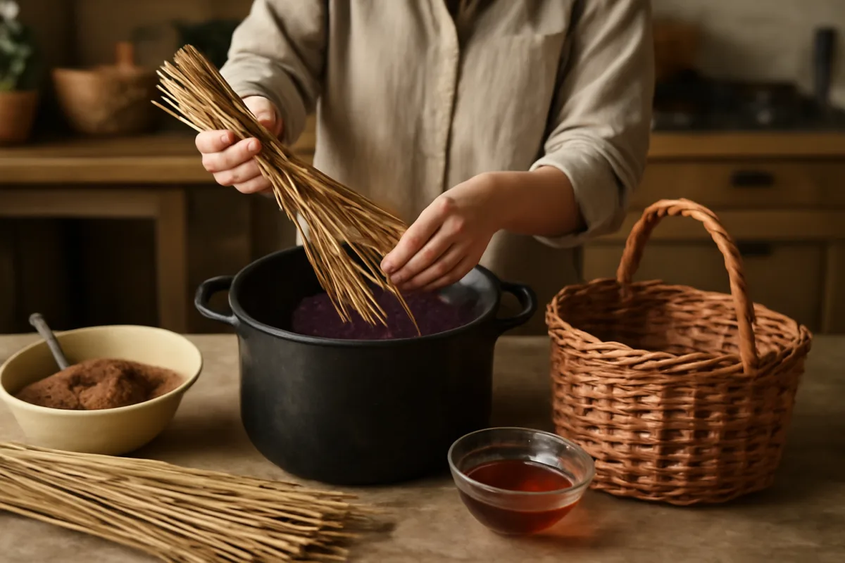Come tingere i materiali naturali per la cesteria? Passaggi semplici e risultati duraturi