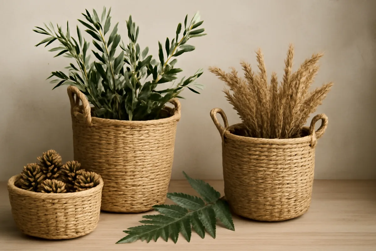 Come inserire dettagli naturali nei cesti? I tocchi di stile che fanno tendenza