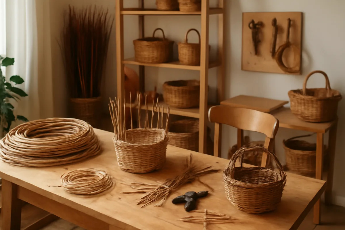Come organizzare un laboratorio di cesteria in casa: spazi, materiali e idee pratiche