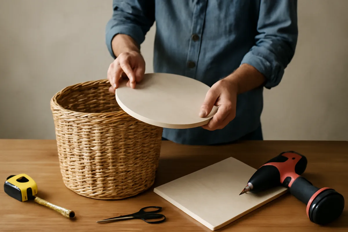 Come realizzare un coperchio per un cesto rotondo: la soluzione semplice che funziona