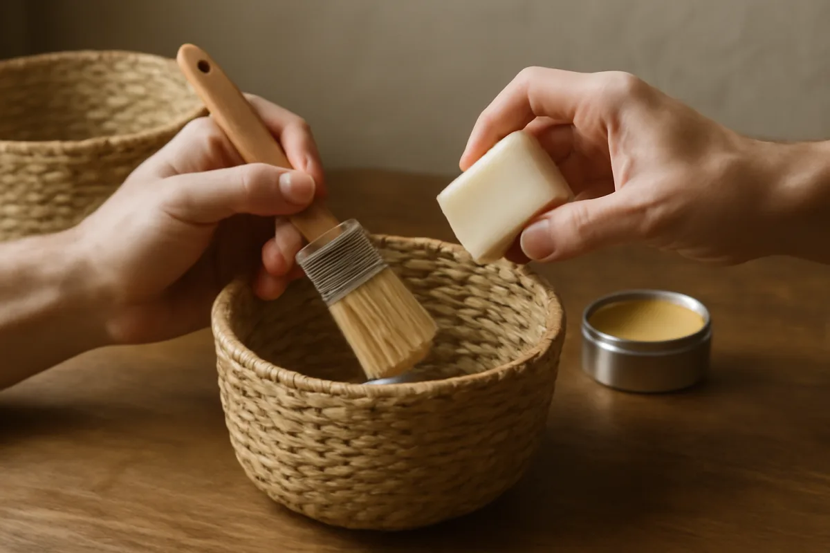 Utilizzare la cera sui cesti intrecciati: benefici e applicazione senza rischi