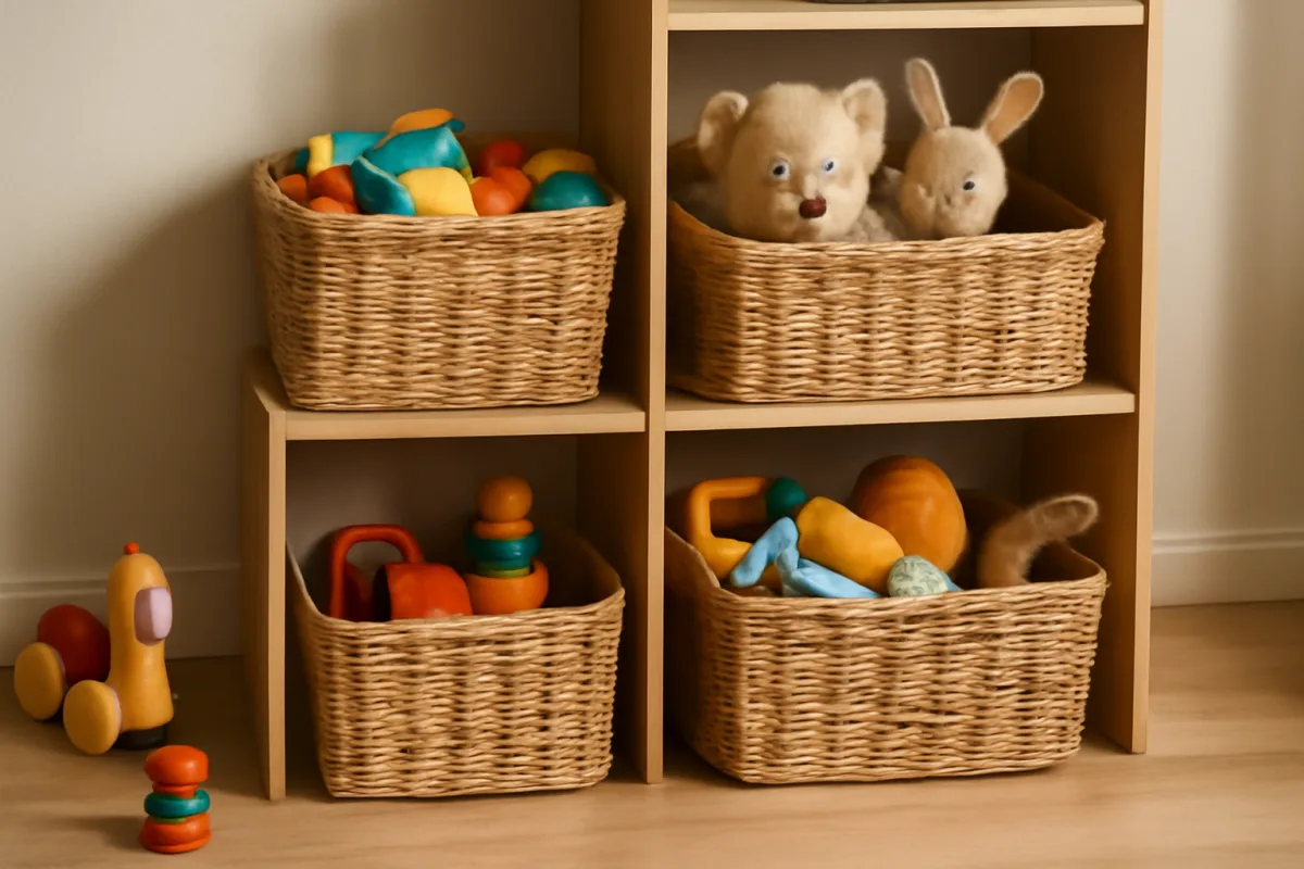 Organizzare i giochi dei bambini con la cesteria: il trucco che ordina con stile