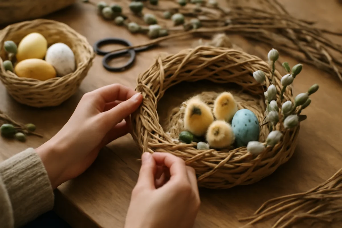 Come realizzare decori pasquali in cesteria? Spunti rapidi dall’artigianato creativo