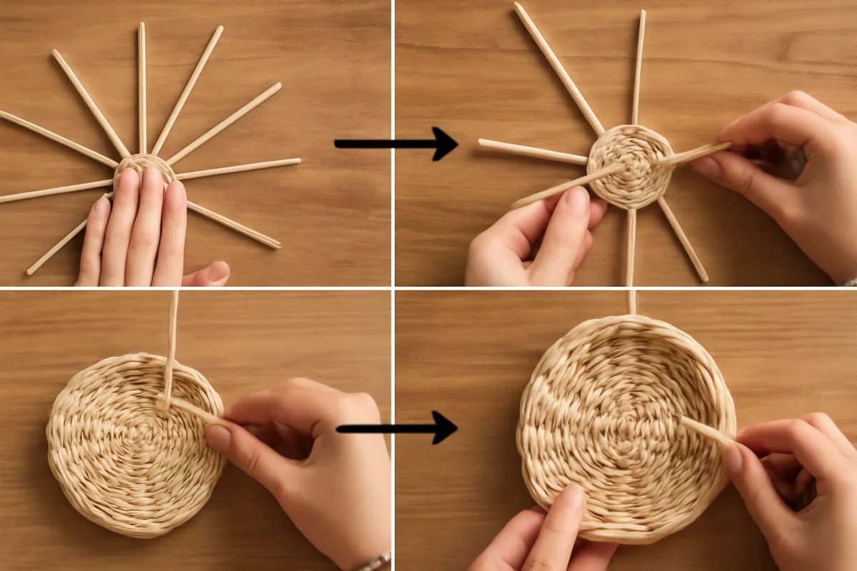 Tecniche di intreccio rotondo per principianti: il procedimento illustrato bene