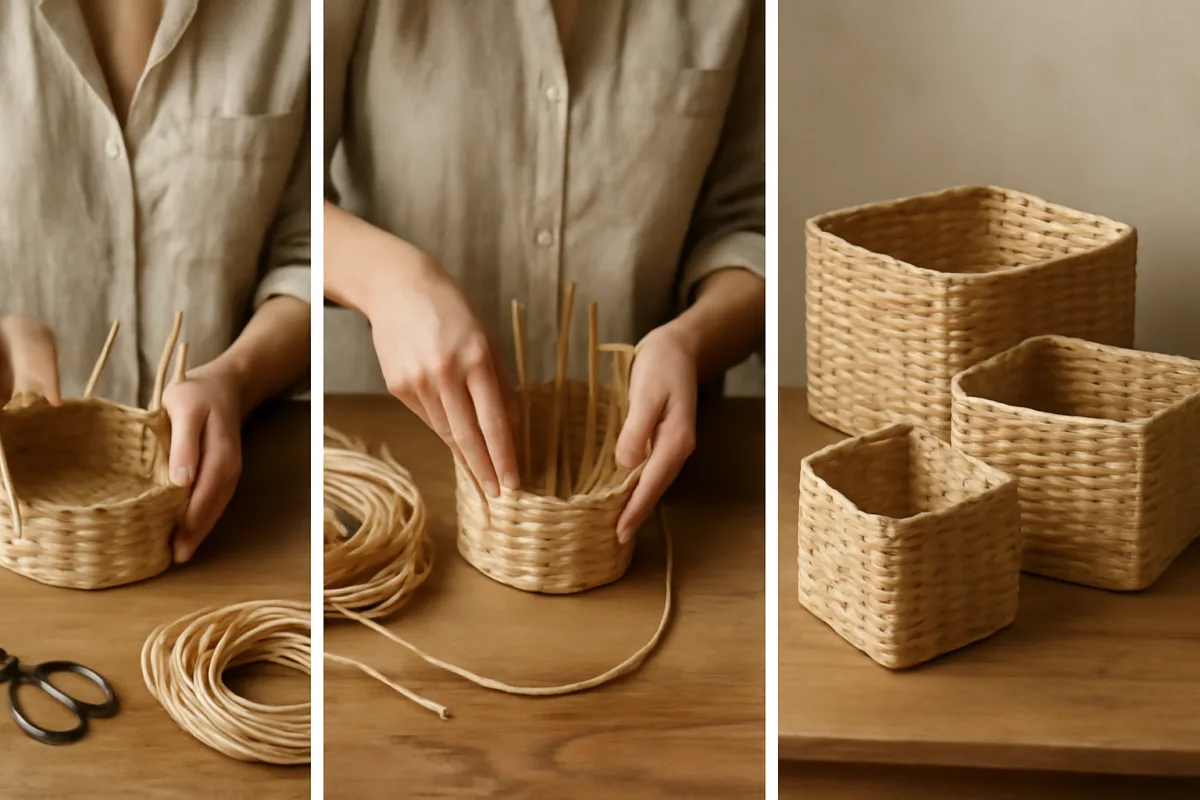 Come si realizza un set coordinato di cesti? Gli step per un effetto professionale