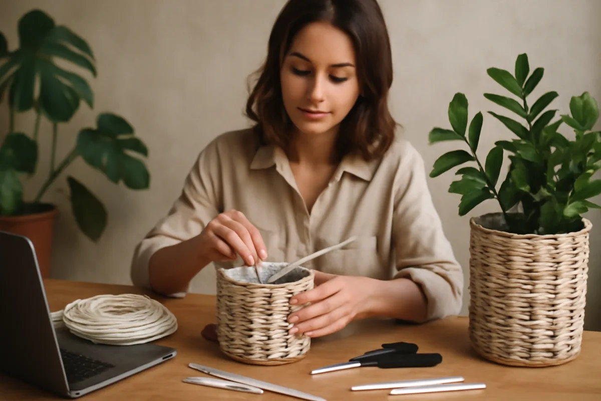 Tutorial per cesti intrecciati in carta riciclata: svolta green senza rinunciare allo stile